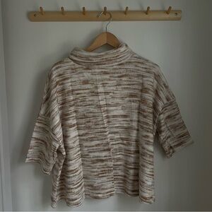 Silence + Noise Beige and Brown Knit Sweater